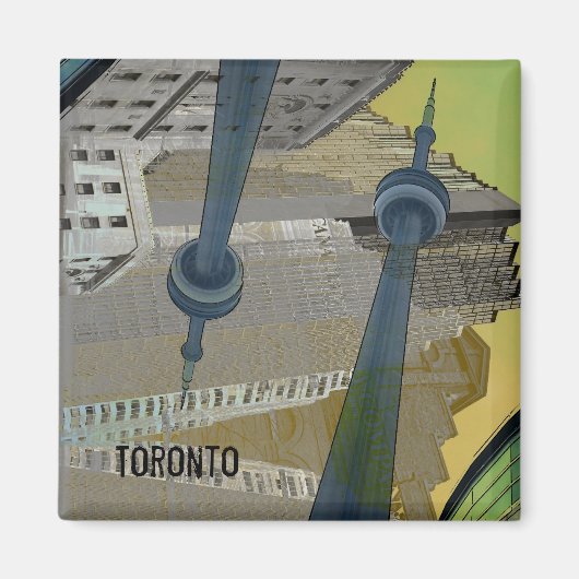 Toronto gebouwen met CN toren magneet (Voorkant)