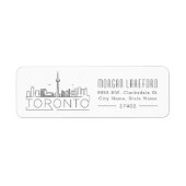Toronto gestileerde skyline | etiket (Voorkant)