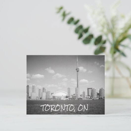 Toronto Greyscale Cityscape Briefkaart (Staand voorkant)