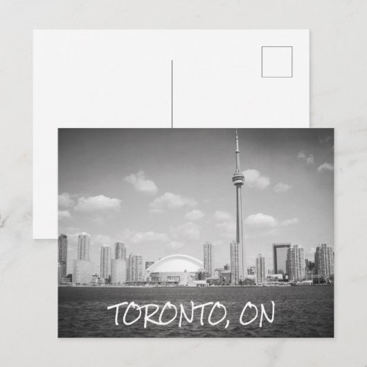 Toronto Greyscale Cityscape Briefkaart (Voorkant / Achterkant)