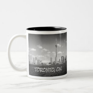 Toronto Greyscale Cityscape Tweekleurige Koffiemok