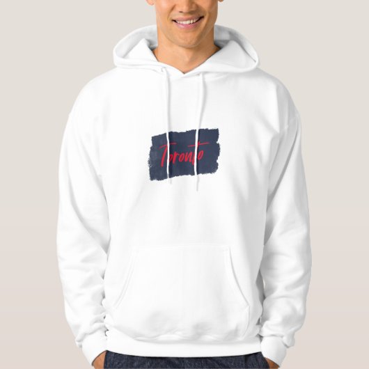 Toronto Handwrite Red Typografie Hoodie (Voorkant)