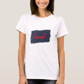Toronto Handwrite Red Typografie T-shirt (Voorkant)