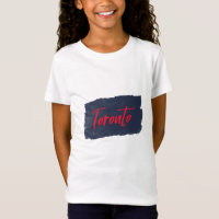 Toronto Handwrited Red Typography T-Shirt