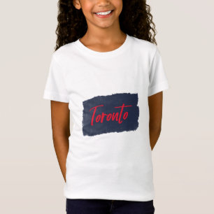Toronto Handwrited Red Typography T-Shirt