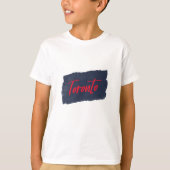 Toronto Handwrited Red Typography T-Shirt (Voorkant)