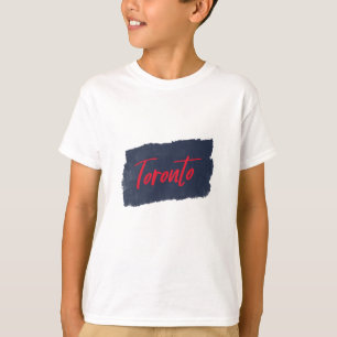 Toronto Handwrited Red Typography T-Shirt