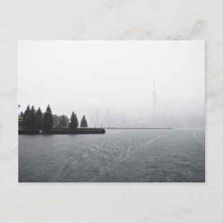 Toronto Harbour Skyline in de regen Briefkaart