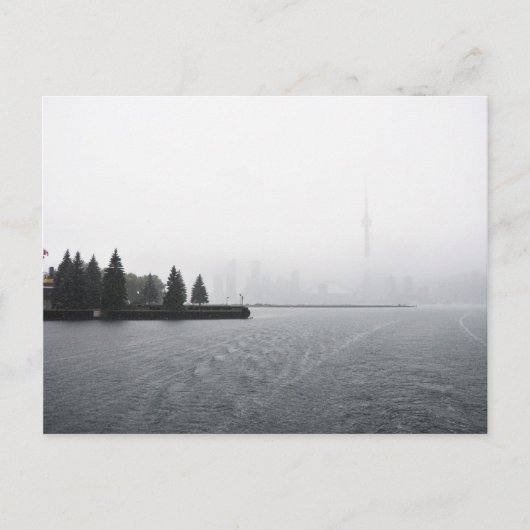Toronto Harbour Skyline in de regen Briefkaart (Voorkant)
