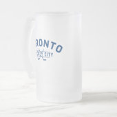Toronto Hockey City 16oz Frosted Glass Mok (Voorkant links)