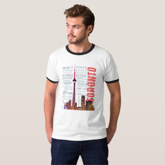 Toronto Iconische bezienswaardigheden T-shirt (Voorkant volledig)