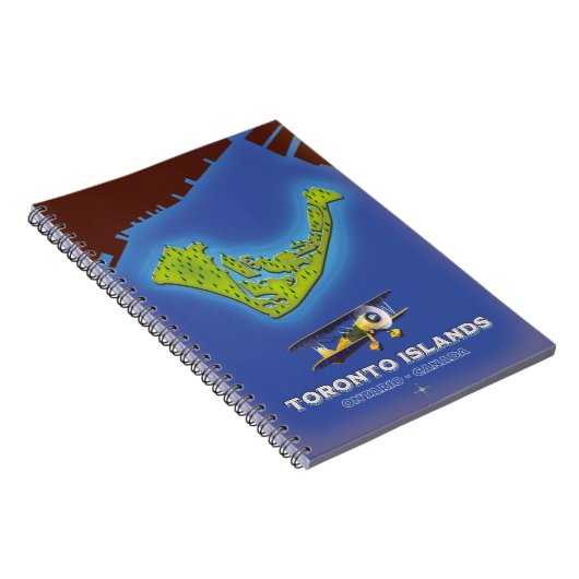Toronto Islands, Ontario, Canada map Notitieboek (Rechterzijde)