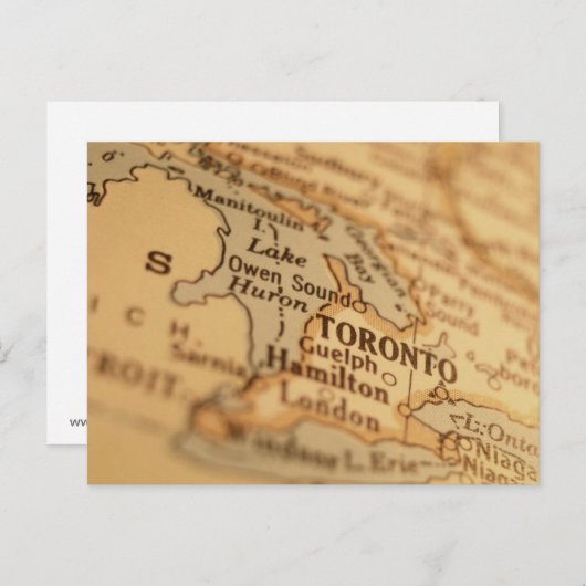 TORONTO  kaart (Voorkant / Achterkant)