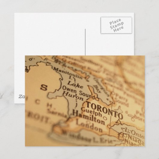 TORONTO  kaart (Voorkant / Achterkant)