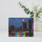 Toronto Kleurrijke Skyline Briefkaart (Staand voorkant)