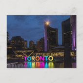 Toronto Kleurrijke Skyline Briefkaart (Voorkant)