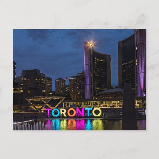 Toronto Kleurrijke Skyline Briefkaart (Voorkant)