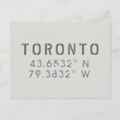 Toronto Latitude-Briefkaart Briefkaart (Voorkant)