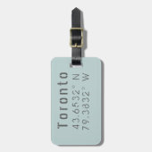 Toronto Latitude Lengtegraad Bagagelabel (Voorkant verticaal)