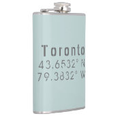 Toronto Latitude Lengtegraad Heupfles (Rechts)