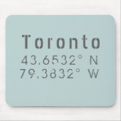 Toronto Latitude Lengtegraad Muismat (Voorkant)