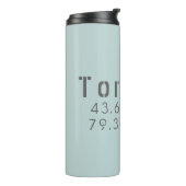 Toronto Latitude Lengtegraad Thermosbeker (Gedraaid links)