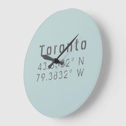 Toronto Latitude Longitude wandklok (Hoek)