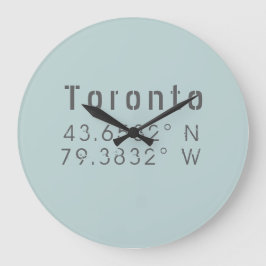 Toronto Latitude Longitude wandklok