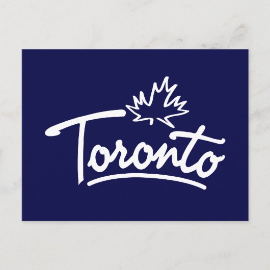 Toronto Leaf Script Briefkaart (Voorkant)