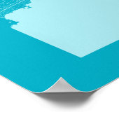 Toronto Light Blue City Map Poster (Hoek)