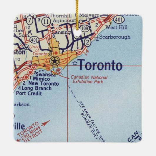 Toronto  Map Keramisch Ornament (Achterkant)