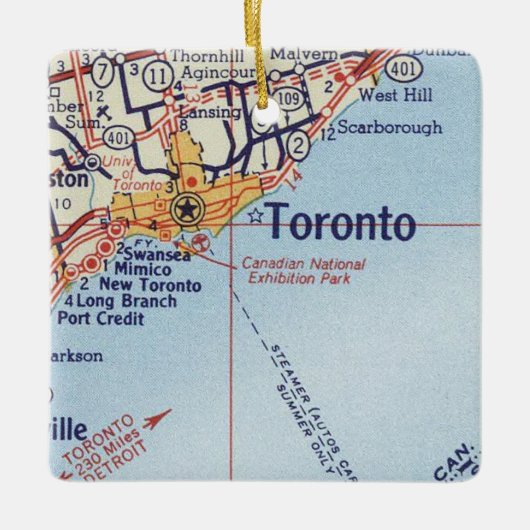Toronto  Map Keramisch Ornament (Voorkant)
