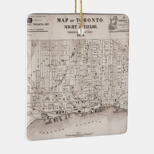 Toronto  Map Keramisch Ornament (Rechts)