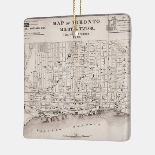 Toronto  Map Keramisch Ornament (Links)