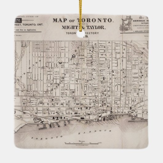 Toronto  Map Keramisch Ornament (Achterkant)