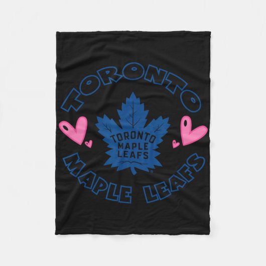 Toronto Maple Leafs Valentijnsharten Nhl Officieel Fleece Deken (Voorkant)