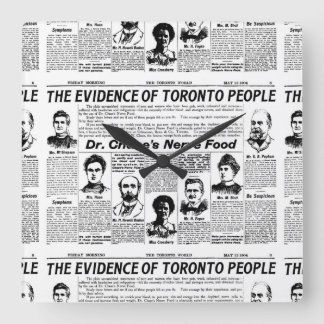 Toronto mensen  krant vierkante klok