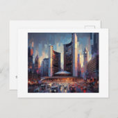 Toronto met het stadhuis, briefkaart (Voorkant / Achterkant)