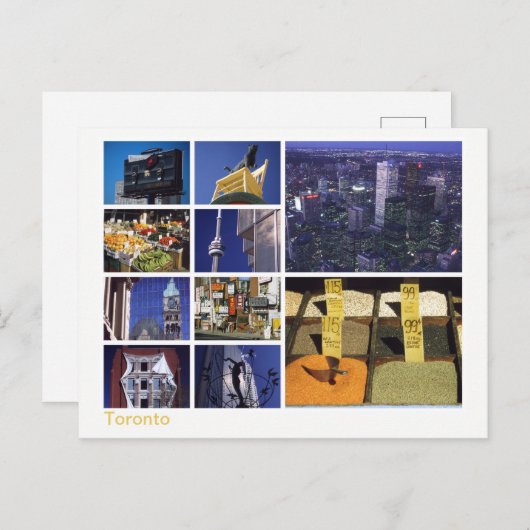 Toronto met meerdere afbeeldingen briefkaart (Voorkant / Achterkant)