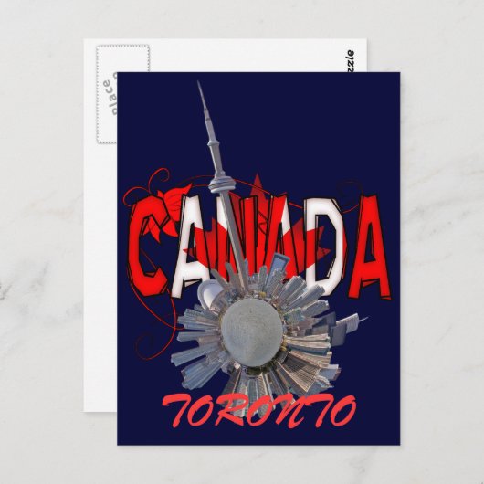 toronto mini - planeet briefkaart (Voorkant / Achterkant)