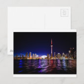 Toronto Night Skyline Briefkaart (Voorkant / Achterkant)