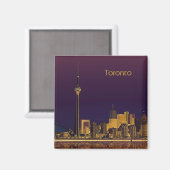 Toronto night skyline magnet (Voorkant / Achterkant)