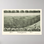 Toronto, OH Panoramic Map - 1889 Poster (Voorkant)