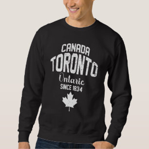 Toronto Ontario 1834 Canada Esdoornblad Canadees Trui