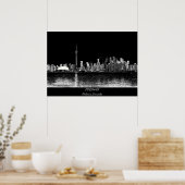Toronto Ontario Canada Black Skyline Foto 188 Poster (Keuken)