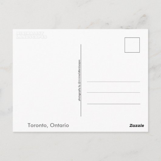 Toronto, Ontario (Canada) Briefkaart (Achterkant)