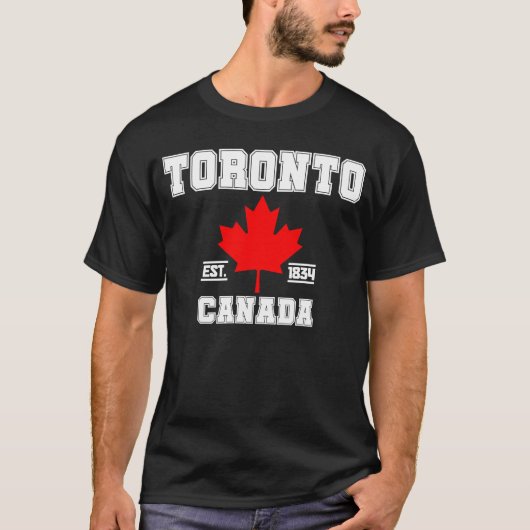 Toronto Ontario Canada Maple Leaf Canadian Pride E T-shirt (Voorkant)