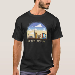Toronto Ontario Canada met coördinaten T-shirt