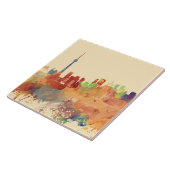 Toronto Ontario Canada Oranje Skyline Design 248 Tegeltje (Zijkant)