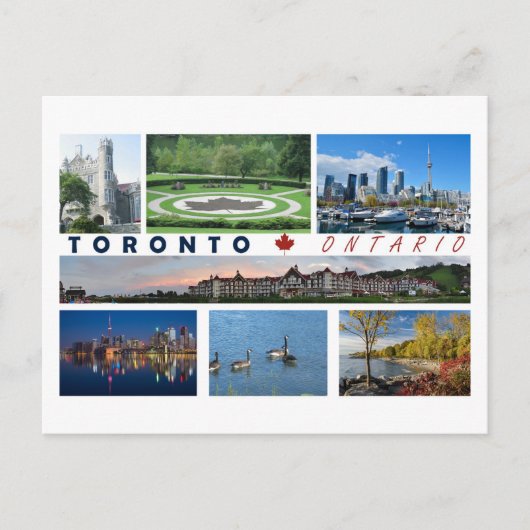 Toronto Ontario Canada Tourist Briefkaart Multivie (Voorkant)